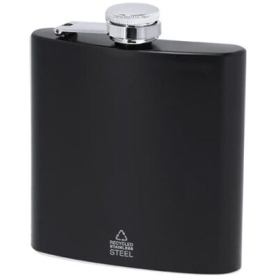 PETACA ACERO INOX NEGRA LINDOG 175 ml