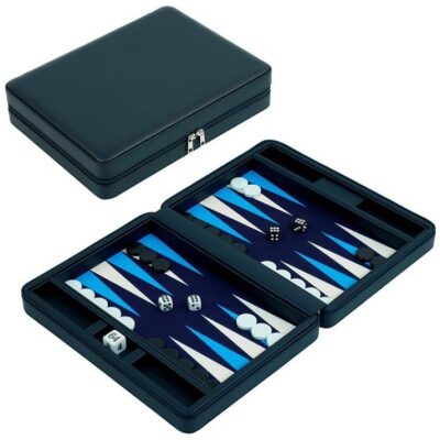 BACKGAMMON SIMIL 25X20 CM  AZUL