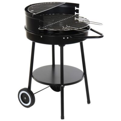 BARBACOA CON RUEDAS Y PATAS REDONDA