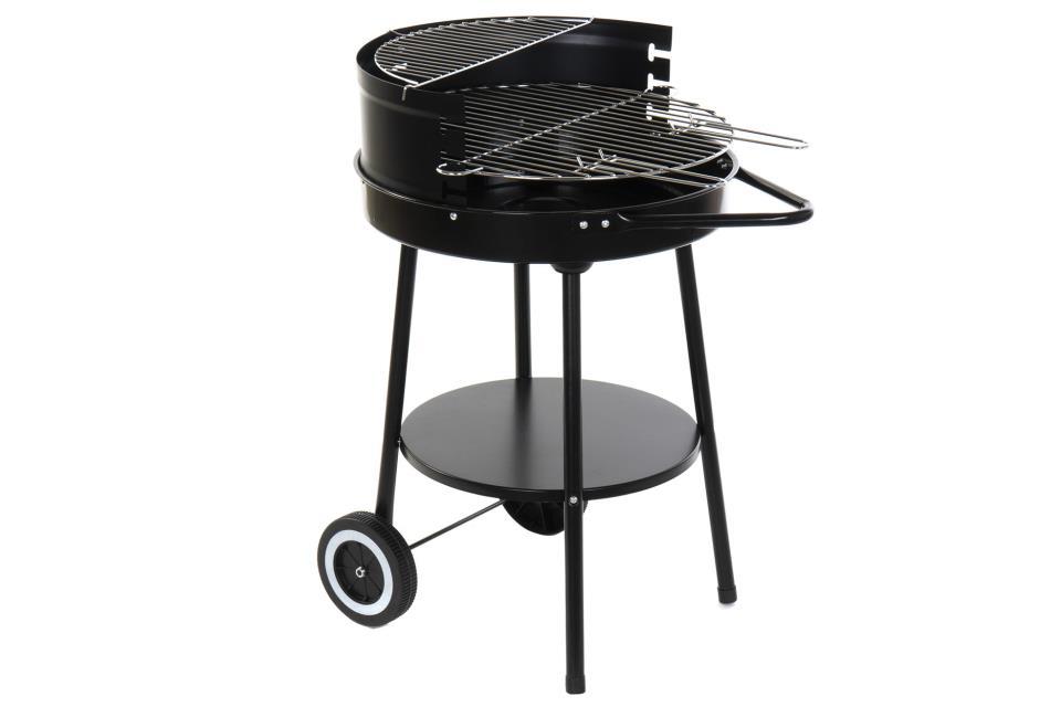 BARBACOA CON RUEDAS Y PATAS REDONDA