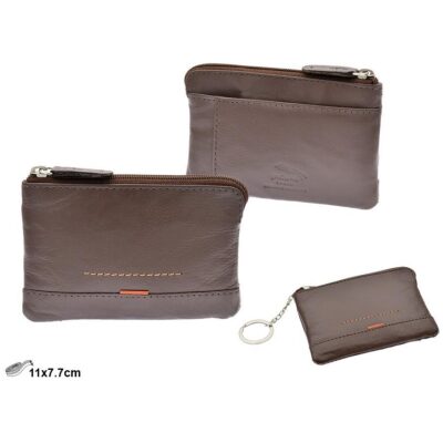 CARTERA BILLETERO MONEDERO HESPERIA PIEL MARRON