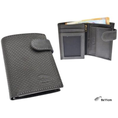 CARTERA JAGUAR MANDALAY NEGRA CON BROCHE