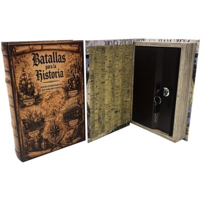 HUCHA CAJA FUERTE LIBRO BATALLAS PARA LA HISTORIA