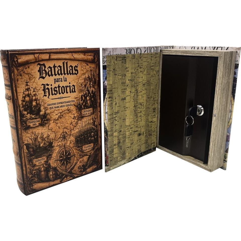 HUCHA CAJA FUERTE LIBRO BATALLAS PARA LA HISTORIA