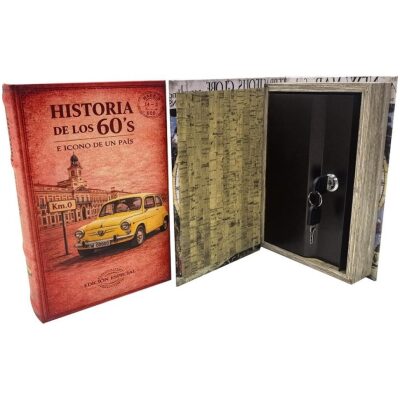 HUCHA CAJA FUERTE LIBRO HISTORIA DE LOS 60