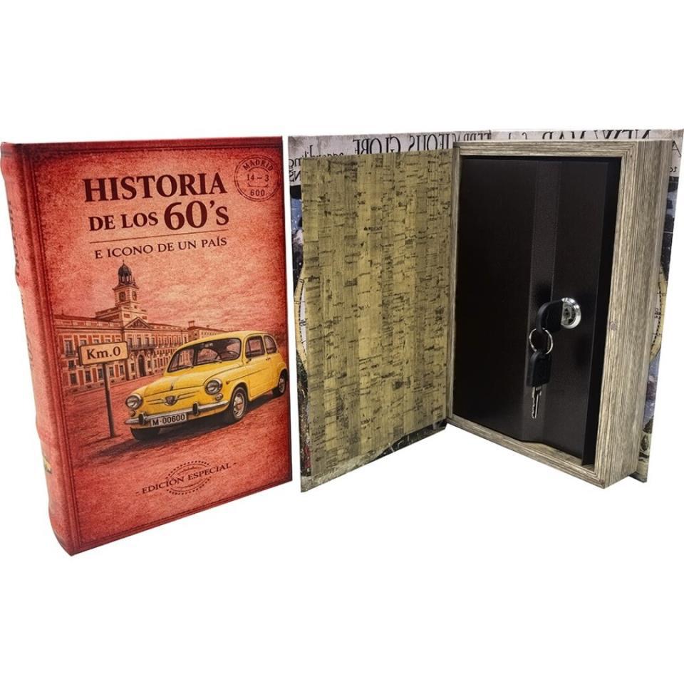 HUCHA CAJA FUERTE LIBRO HISTORIA DE LOS 60
