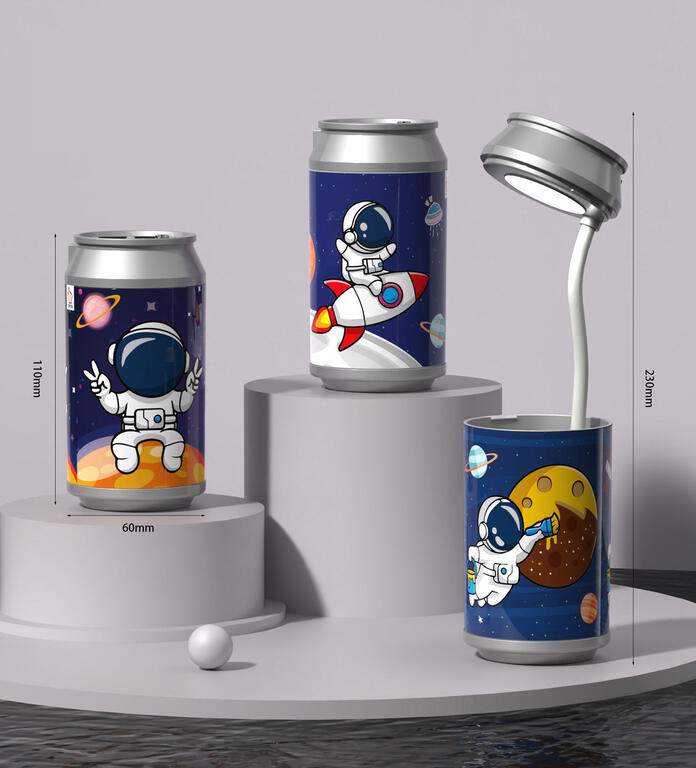 LAMPARA LATA SOBREMESA ASTRONAUTAS 3 MOD