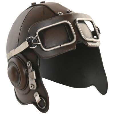 METAL CASCO AVIADOR RETRO