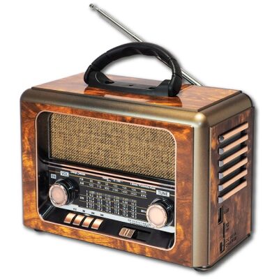 RADIO SAMI VINTAGE 8 BANDAS MADERA SIMIL RAIZ