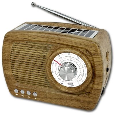 RADIO SAMI VINTAGE MADERA SOLAR 3 BANDAS