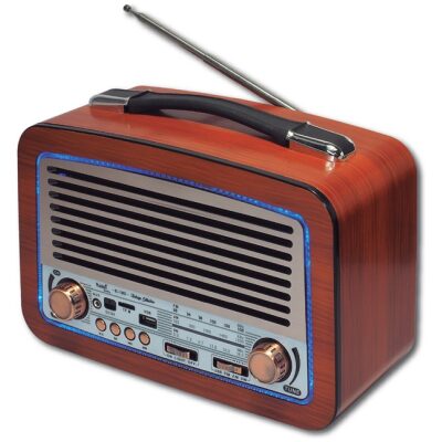 RADIO SAMI VINTAGE XL LUZ LED MADERA 3 BANDAS