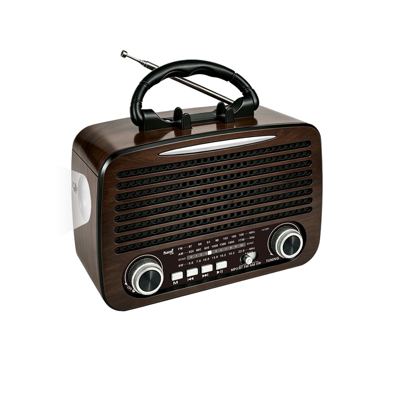 RADIO SAMI VINTAGE LINTERNA MADERA O NEGRA