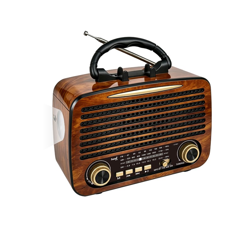 RADIO SAMI VINTAGE LINTERNA MADERA O NEGRA