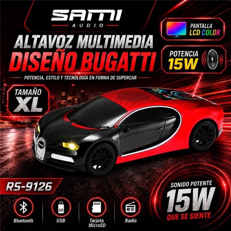 RADIO ALTAVOZ BUGATTI ROJO