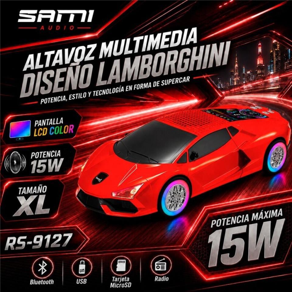 RADIO ALTAVOZ LAMBORCHINI ROJO