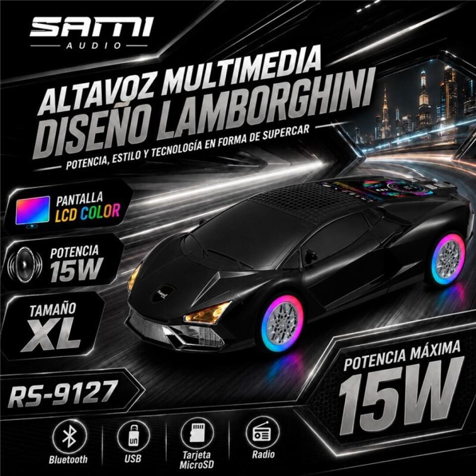 RADIO ALTAVOZ LAMBORGHINI NEGRO