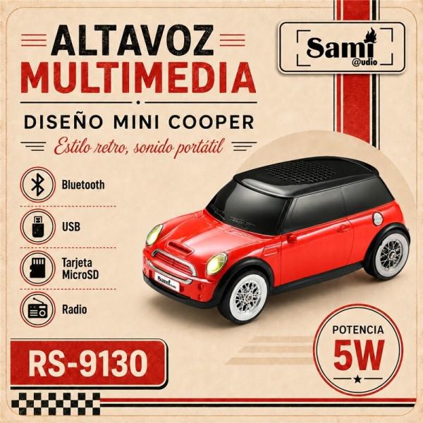 RADIO ALTAVOZ MINI COOPER ROJO