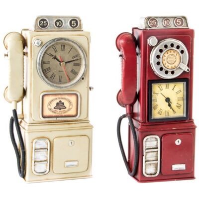 RELOJ MESA TELEFONO PARED VINTAGE 2 COL 