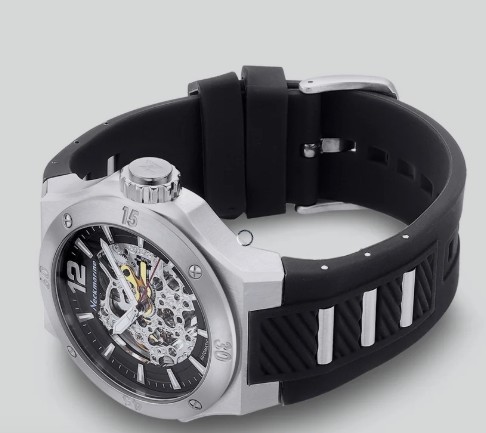 RELOJ NECKMARINE AUTO CAUCHO NEGRO MAQUINARIA VIS
