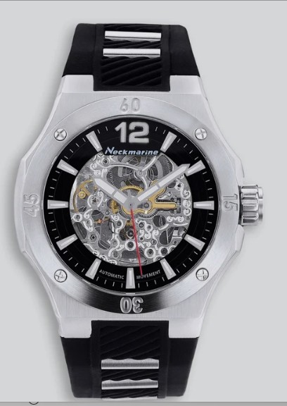 RELOJ NECKMARINE AUTO CAUCHO NEGRO MAQUINARIA VIS