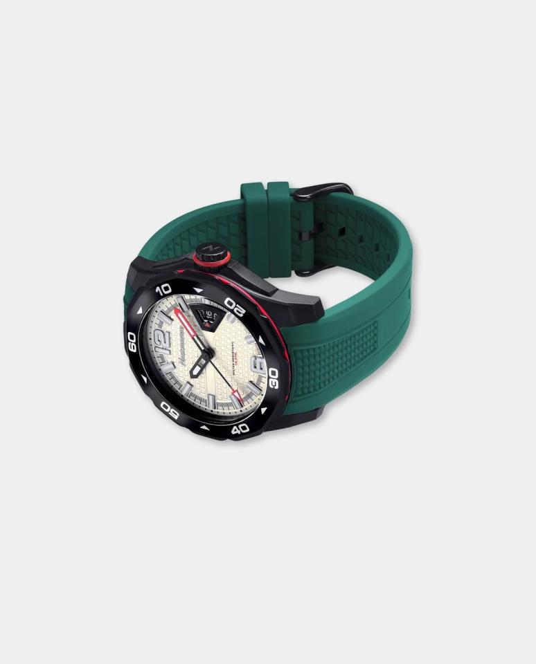 RELOJ NECKMARINE CAUCHO VERDE ESF BEIG