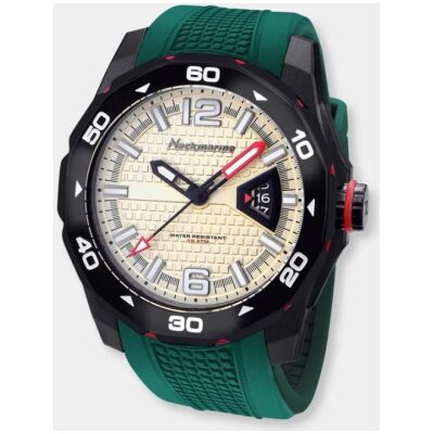 RELOJ NECKMARINE CAUCHO VERDE ESF  BEIG