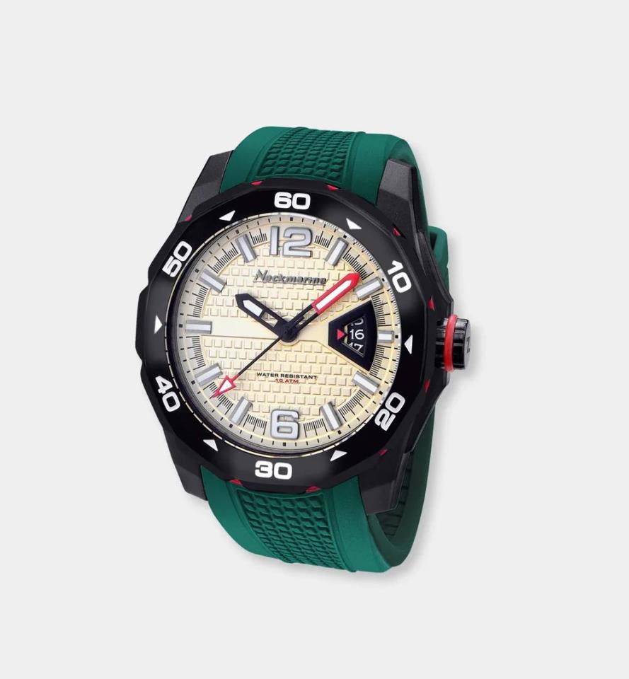 RELOJ NECKMARINE CAUCHO VERDE ESF BEIG