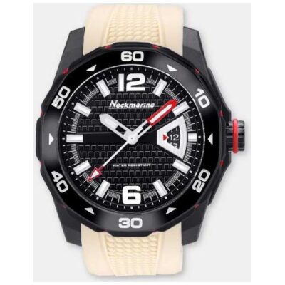 RELOJ NECMARINE CAUCHO BEIG ESF NEGRA