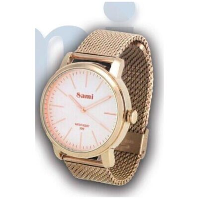 RELOJ PULSERA SAMI MALLA LENTE EFECTO LASER COL