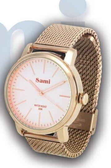 RELOJ PULSERA SAMI MALLA LENTE EFECTO LASER COL