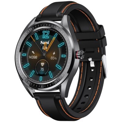 RELOJ PULSERA SAMI SMARTBAND REDONDO PIEL NEGRO-MA